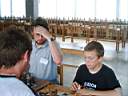 Official czech bughouse champion Alamar (left) learning new generation: right Petruzalek
